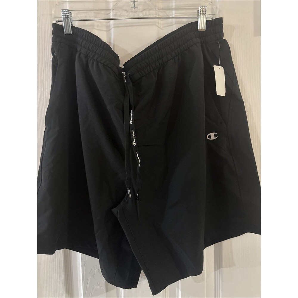 Champion Shorts Mens 2XL Black Sports 9” Sweat shorts  Running Active NWT 85707